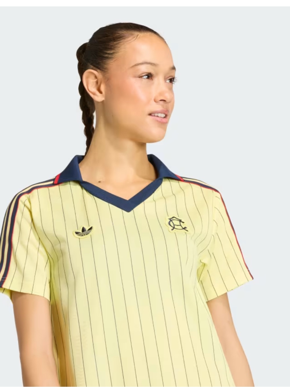 Adidas Club America Icon Dress – Yellow Pinstripe Polo Dress